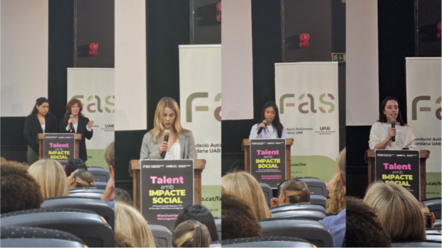 Sabrina, Kerly, Paula, Mei i Marina a la celebració dels Premis